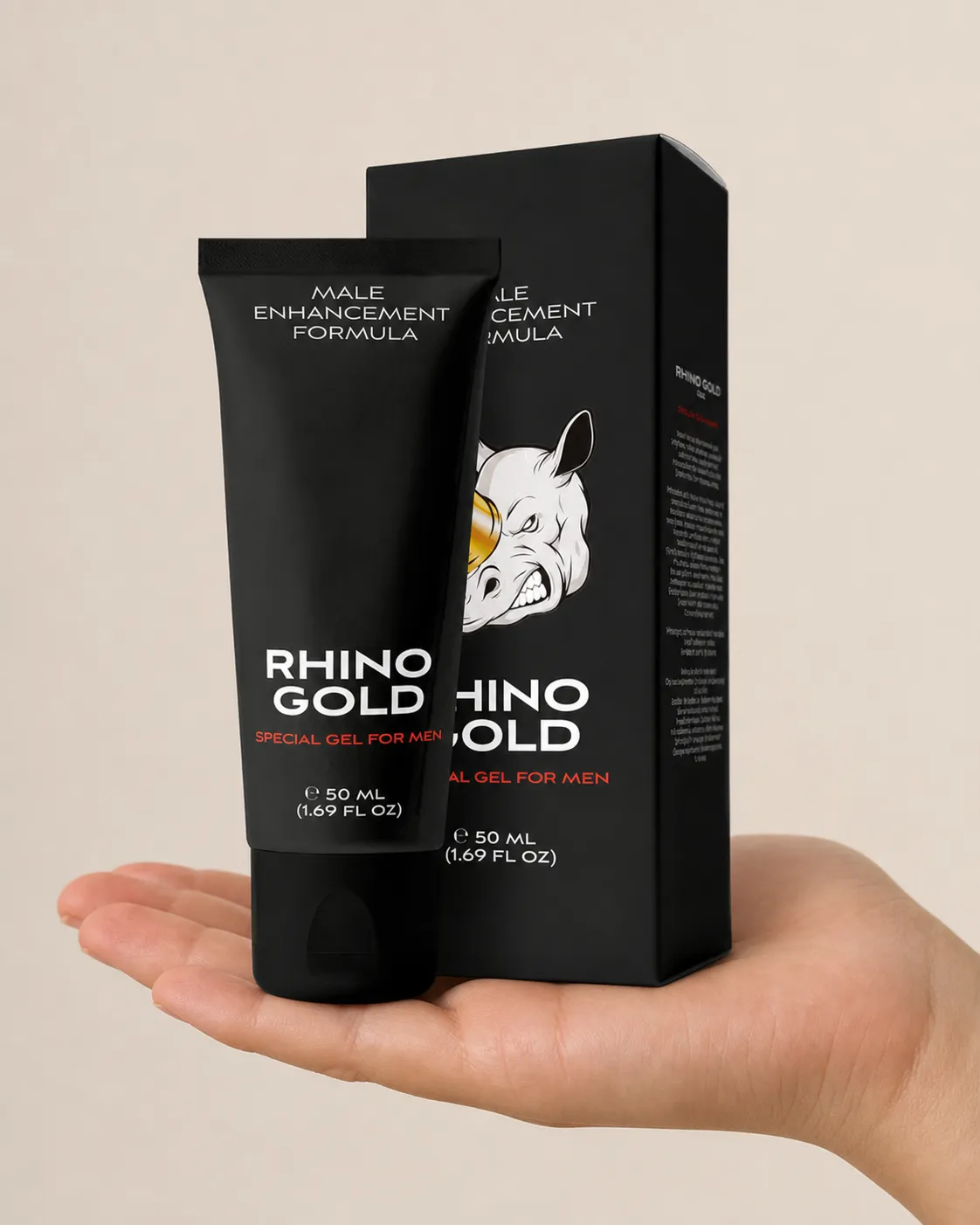Rhino Gold Gel — le produit en main