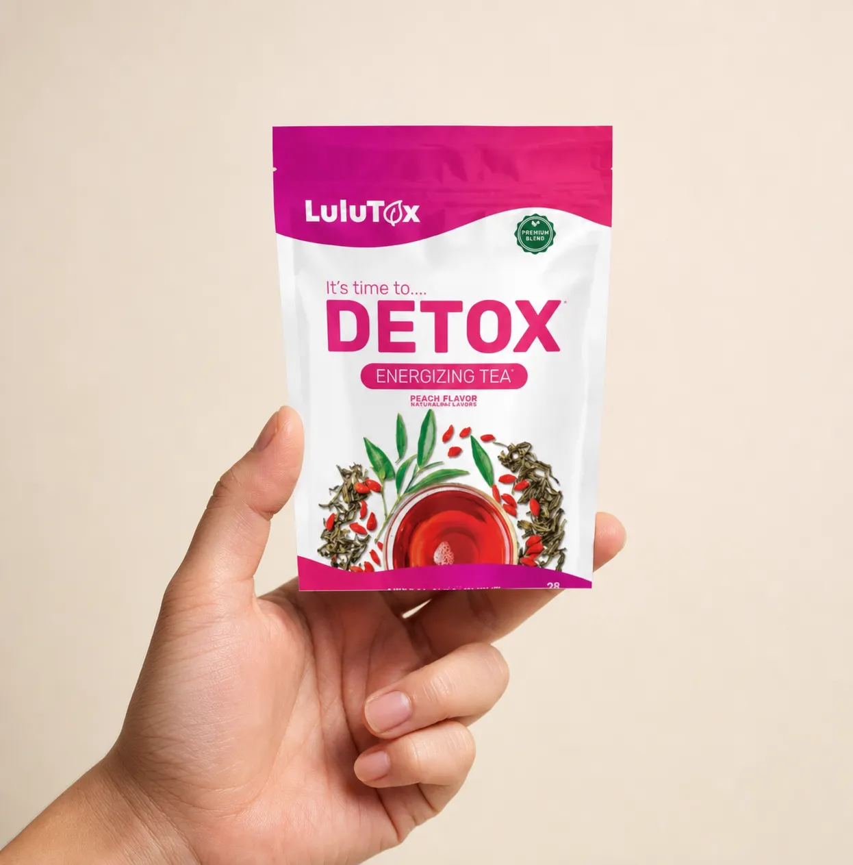 Lulutox Detox Tea HCTC — le produit en main