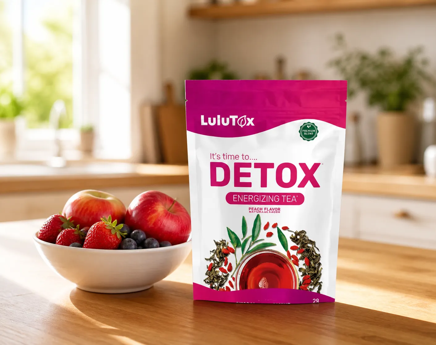 Lulutox Detox Tea — le produit au quotidien